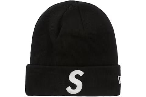 Supreme New Era S Logo Beanie Heather Black