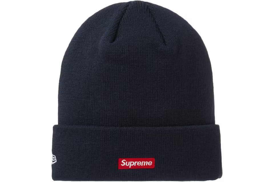 Supreme New Era S Logo Beanie Heather Navy
