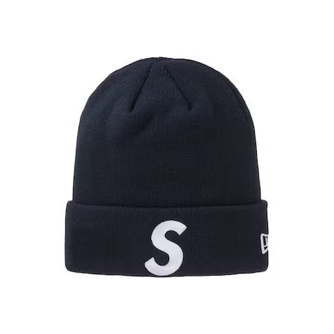 Supreme New Era S Logo Beanie Heather Navy
