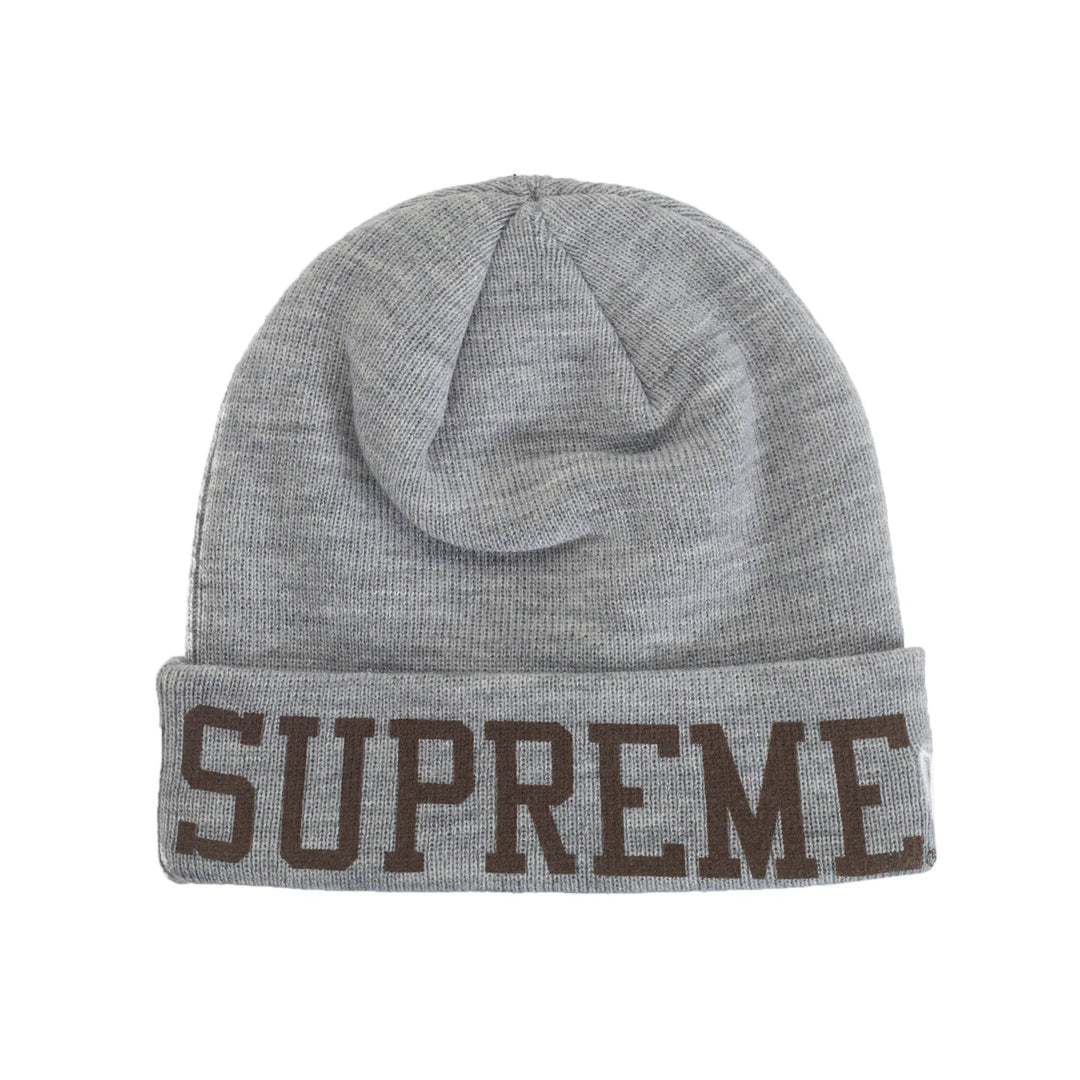 Supreme New Era Varsity Beanie Heather Grey