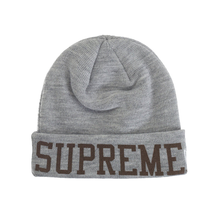 Supreme New Era Varsity Beanie Heather Grey