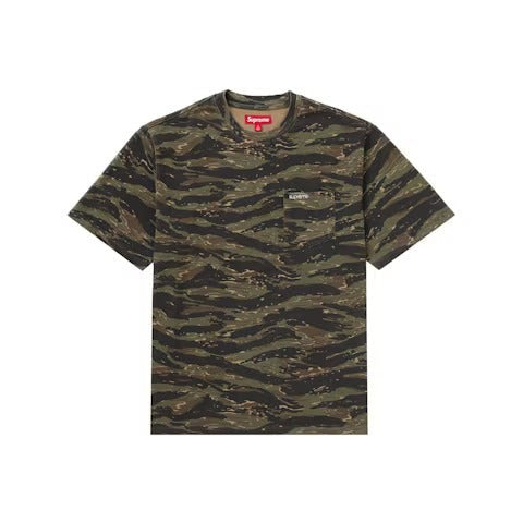 Supreme S/S Pocket Tee (SS24) Tiger Camo