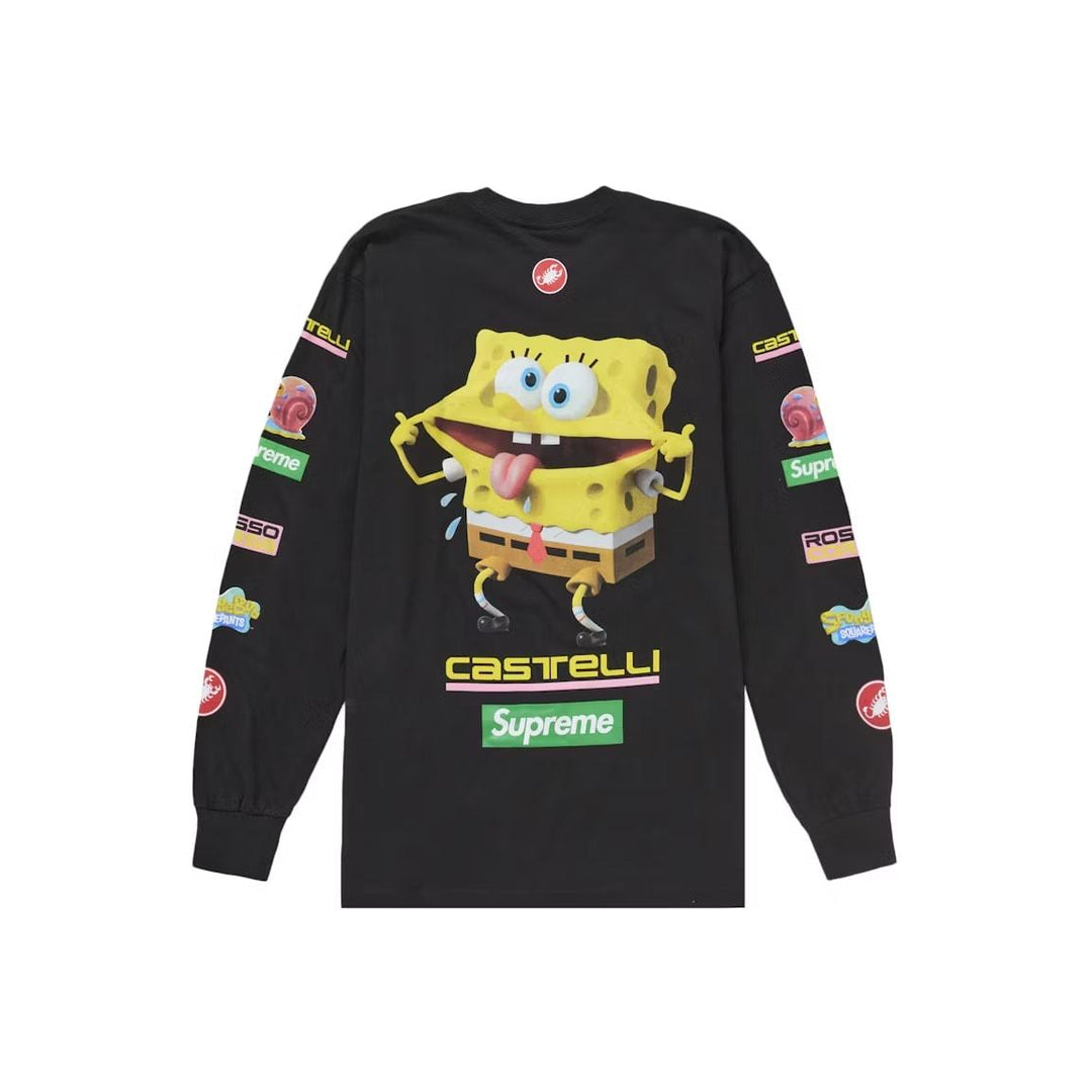 Supreme SpongeBob/Castelli Racing L/S Tee Black