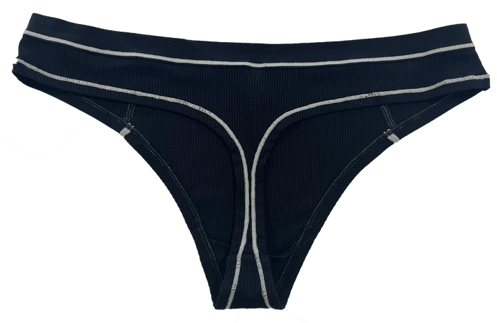 Modal Thong with Contrast Stitch, XS-2X