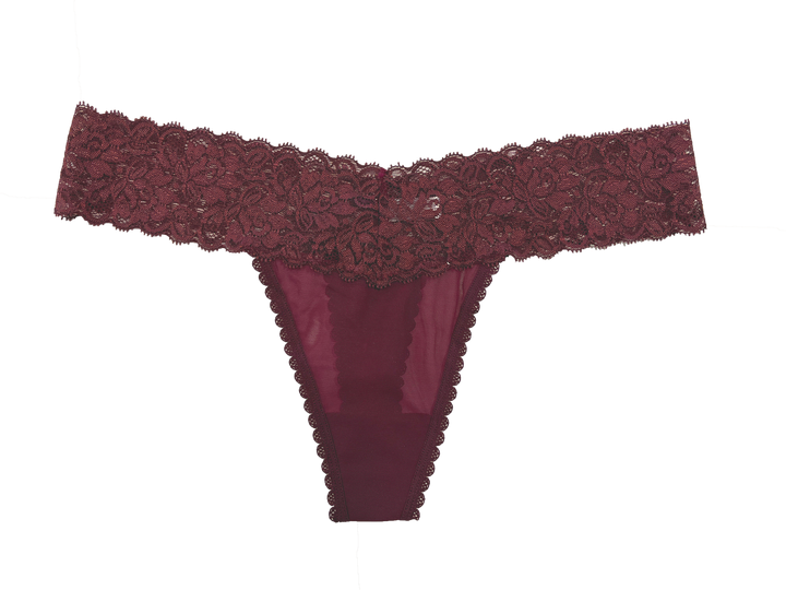 Mesh and Lace Classic Thong, XS- 2X