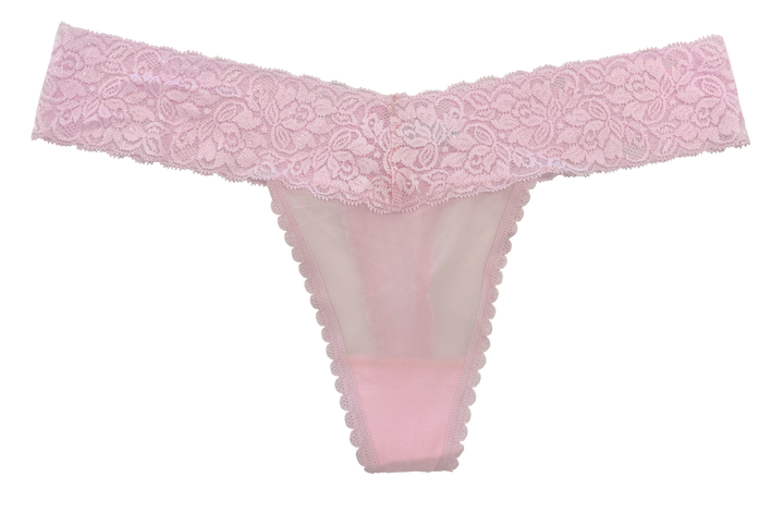 Mesh and Lace Classic Thong, XS- 2X