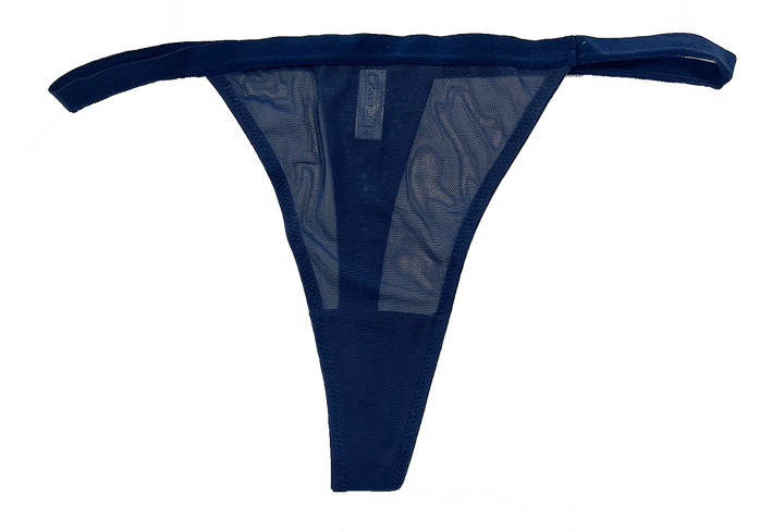 Mesh Thong with Elastic Waist, XS-2X