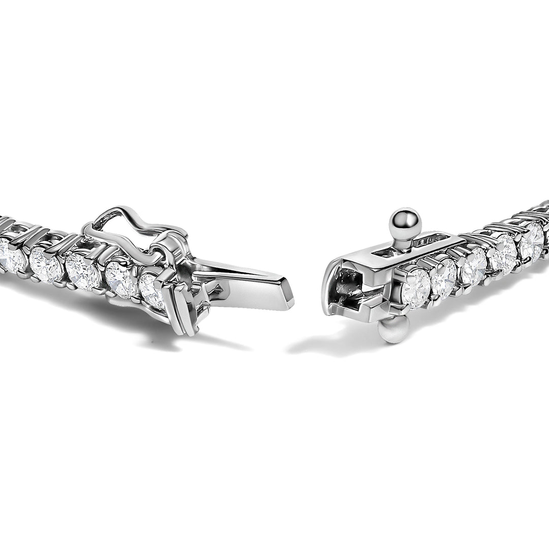 14K White Gold 3.00 Ctw Diamond Classic Standard 4 Prong Set Tennis Bracelet
