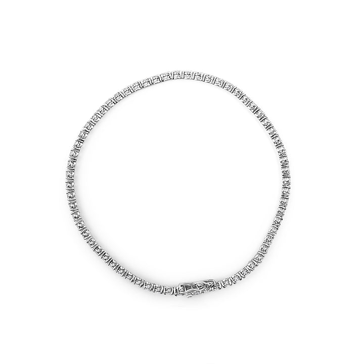 14K White Gold 3.00 Ctw Diamond Classic Standard 4 Prong Set Tennis Bracelet