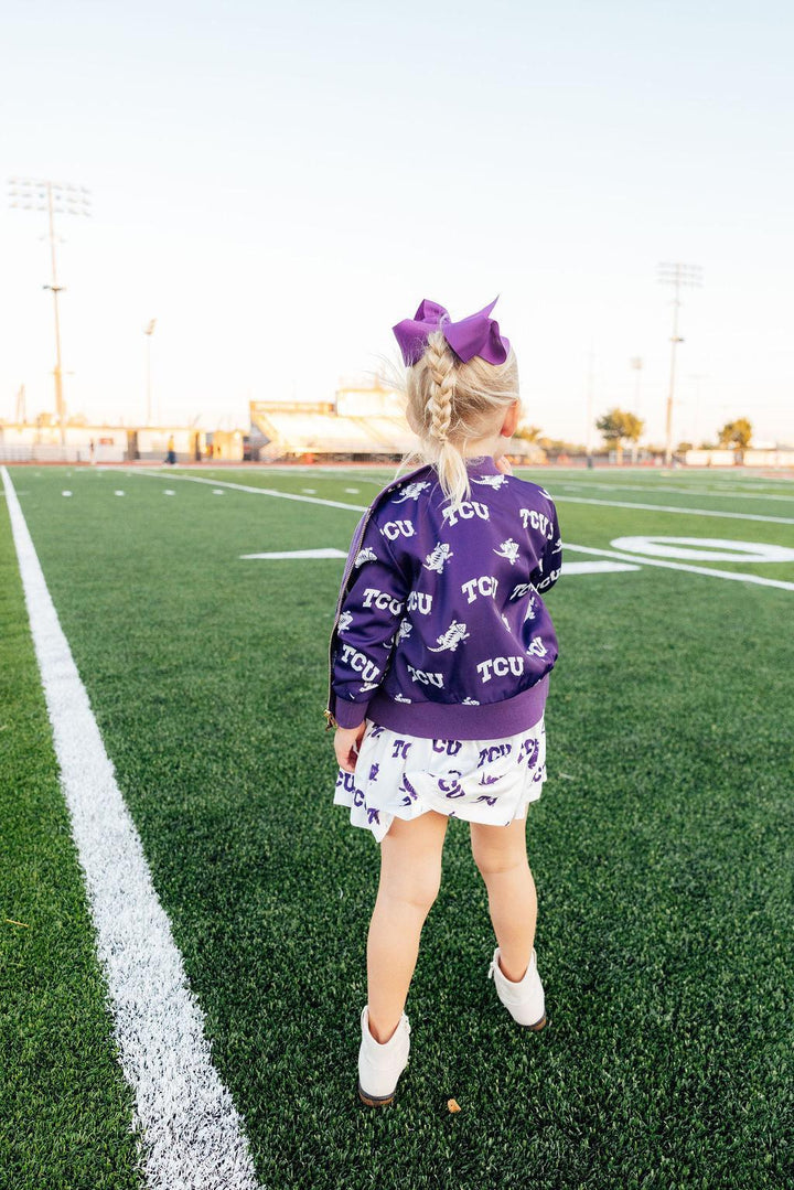 TCU Purple Frog Satin Jacket