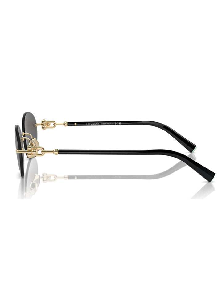 TIFFANY &amp; CO. Sleek Metallic Sunglasses with 140mm Temples