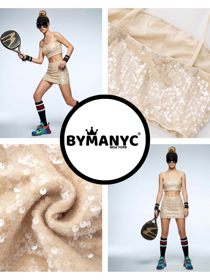 TIMES SQUARE Sequin Top &amp; Skirt Set Prêt-à-Porter BYMANYC ® New York