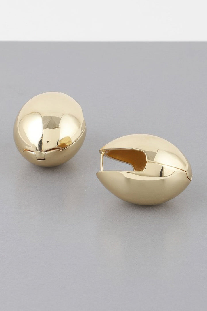 TRIBECA Empty Shell Clasp Earrings: NYFW BYMANYC ® New York