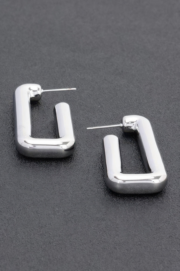 TRIBECA Square Chic Gold Dipped Hoop Earrings: NYFW BYMANYC ® New York.