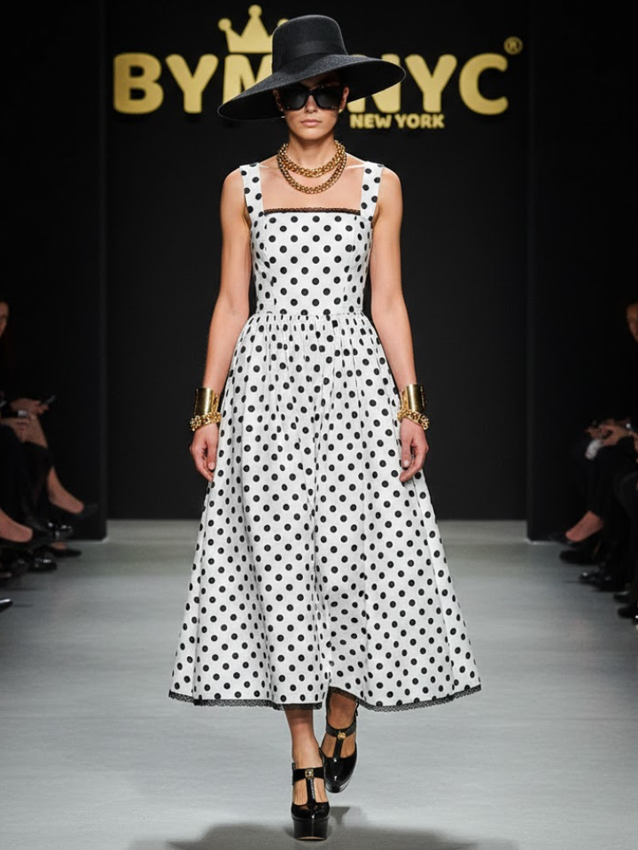 Timeless Polka Midi • DOTS &amp; LACE New Collection BYMANYC ® New York