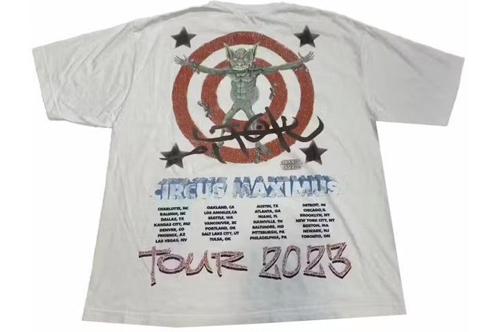 Travis Scott Utopia Circus Maximus 2023 Tour III Tee White