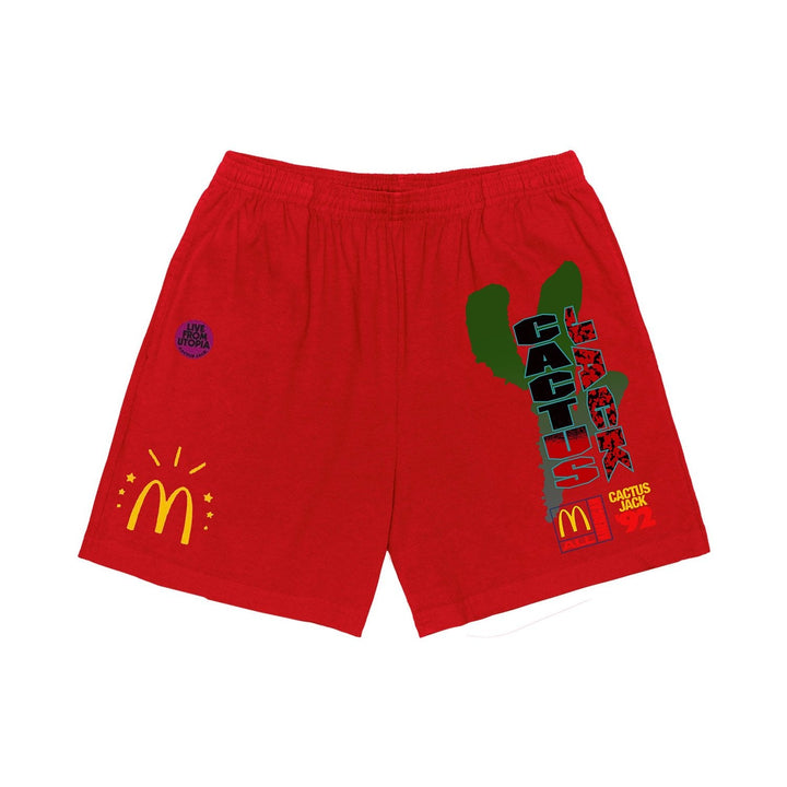 Travis Scott x McDonald's All American '92 Shorts Red