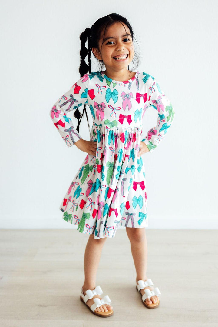 Twirls &amp; Ties L/S Pocket Twirl Dress