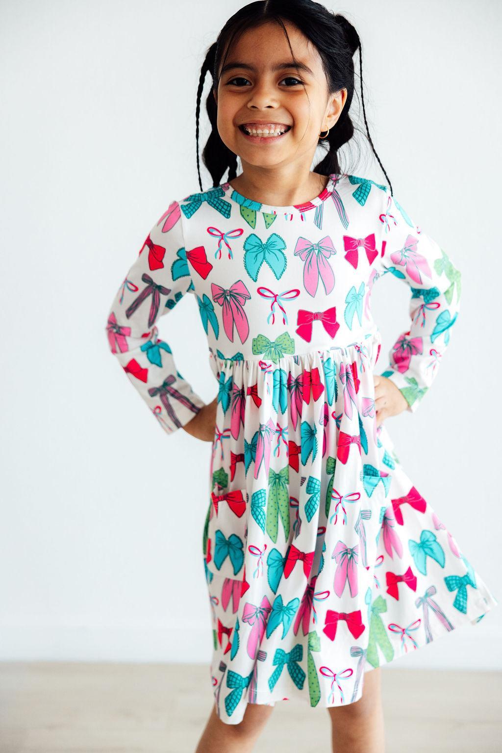 Twirls &amp; Ties L/S Pocket Twirl Dress