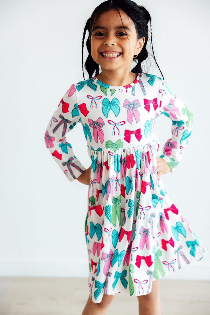Twirls &amp; Ties L/S Pocket Twirl Dress