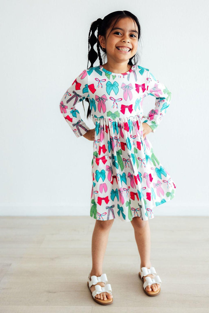 Twirls &amp; Ties L/S Pocket Twirl Dress