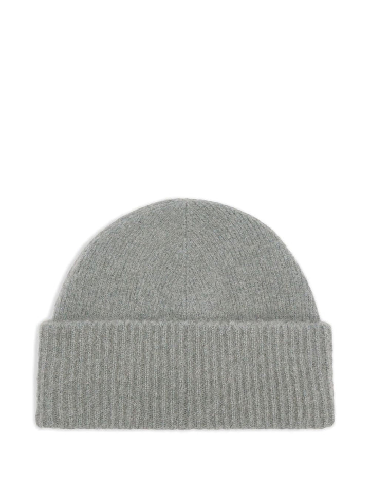 AMI PARIS Wool Beanie with Heart Motif
