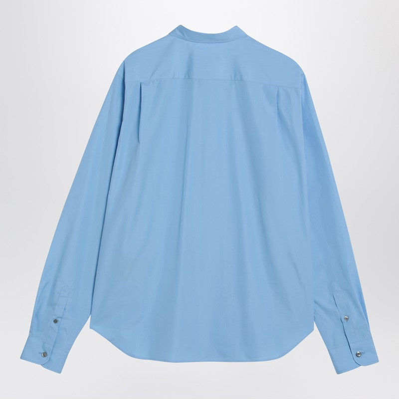 Prada Light Blue Cotton Shirt Men
