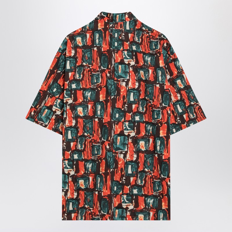 Prada Multicoloured Cotton Print Shirt Men