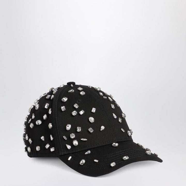 1989 STUDIO Premium Cotton Crystal-Embellished Black Baseball Cap with Adjustable Fit