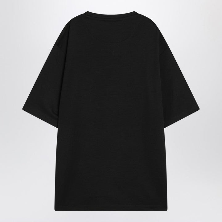 Prada Black T-Shirt With Logo Triangle Men