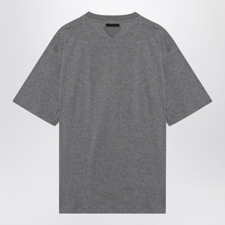 Prada Slate Grey Cotton T-Shirt Men