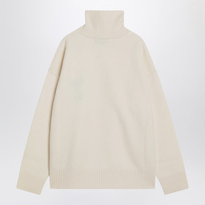 Ami Paris Turtleneck Sweater Ami De Coeur White Men