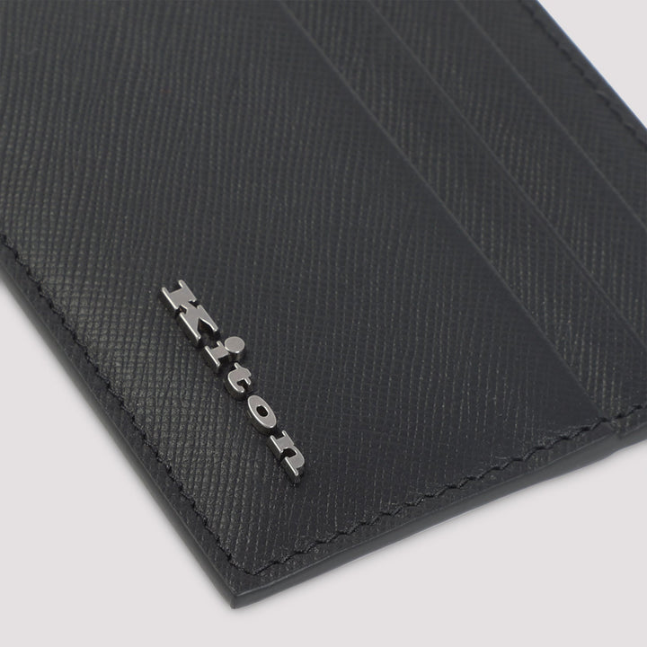 KITON Premium Leather Card Holder - 10.5cm x 8cm x 0.5cm