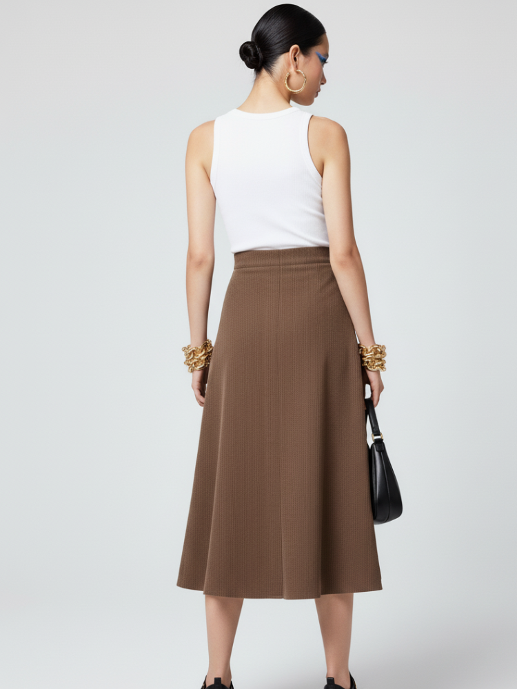 UPTOWN CHIC Corduroy Midi Skirt ECO FASHION BYMANYC ® New York