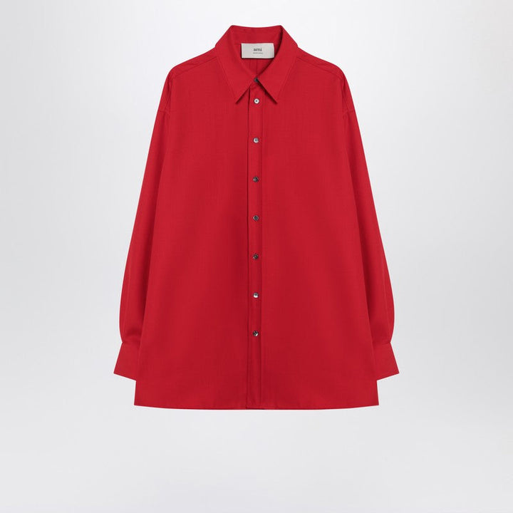 Ami Paris Red Wool Shirt Women