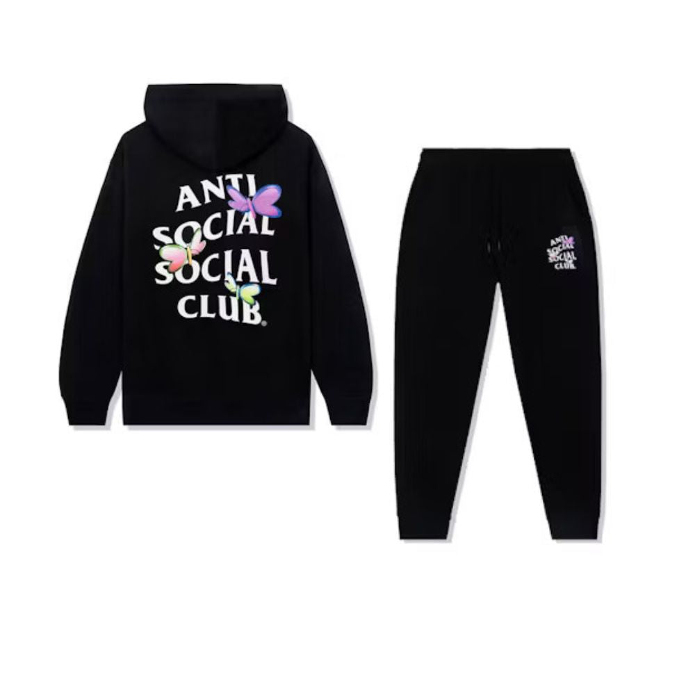Anti Social Social Club Shell Shock Hoodie and Sweatpants Black
