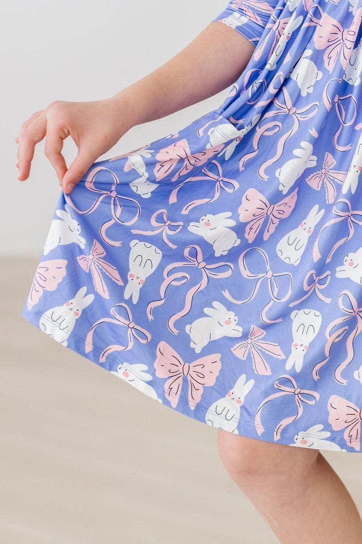 Hop, Skip &amp; Twirl 3/4 Sleeve Pocket Twirl Dress
