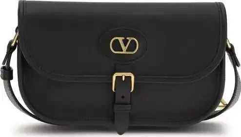 VALENTINO GARAVANI Antibes Small Brown/Black Calf Leather Shoulder Bag