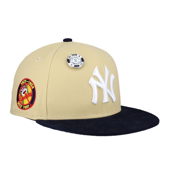 New York Yankees Vegas Gold 2.0 Collection 50th Year Patch Fitted Hat