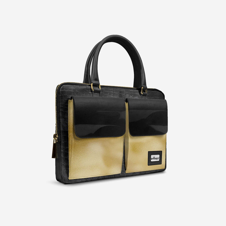 Vegan Designer Luxury Double Pocket Bag 16” | BYMANYC ® New York Elegant Edition
