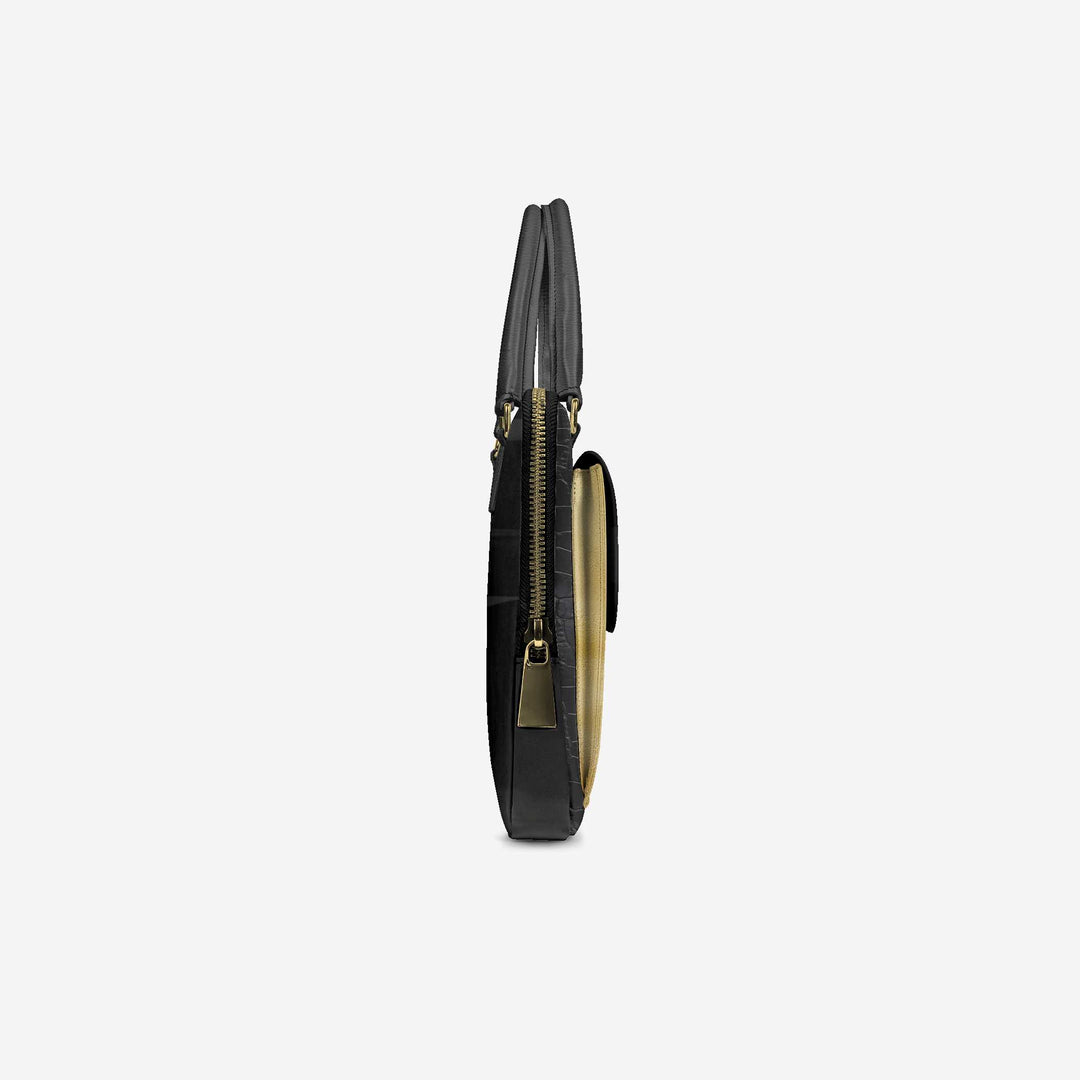 Vegan Designer Luxury Double Pocket Bag 16” | BYMANYC ® New York Elegant Edition