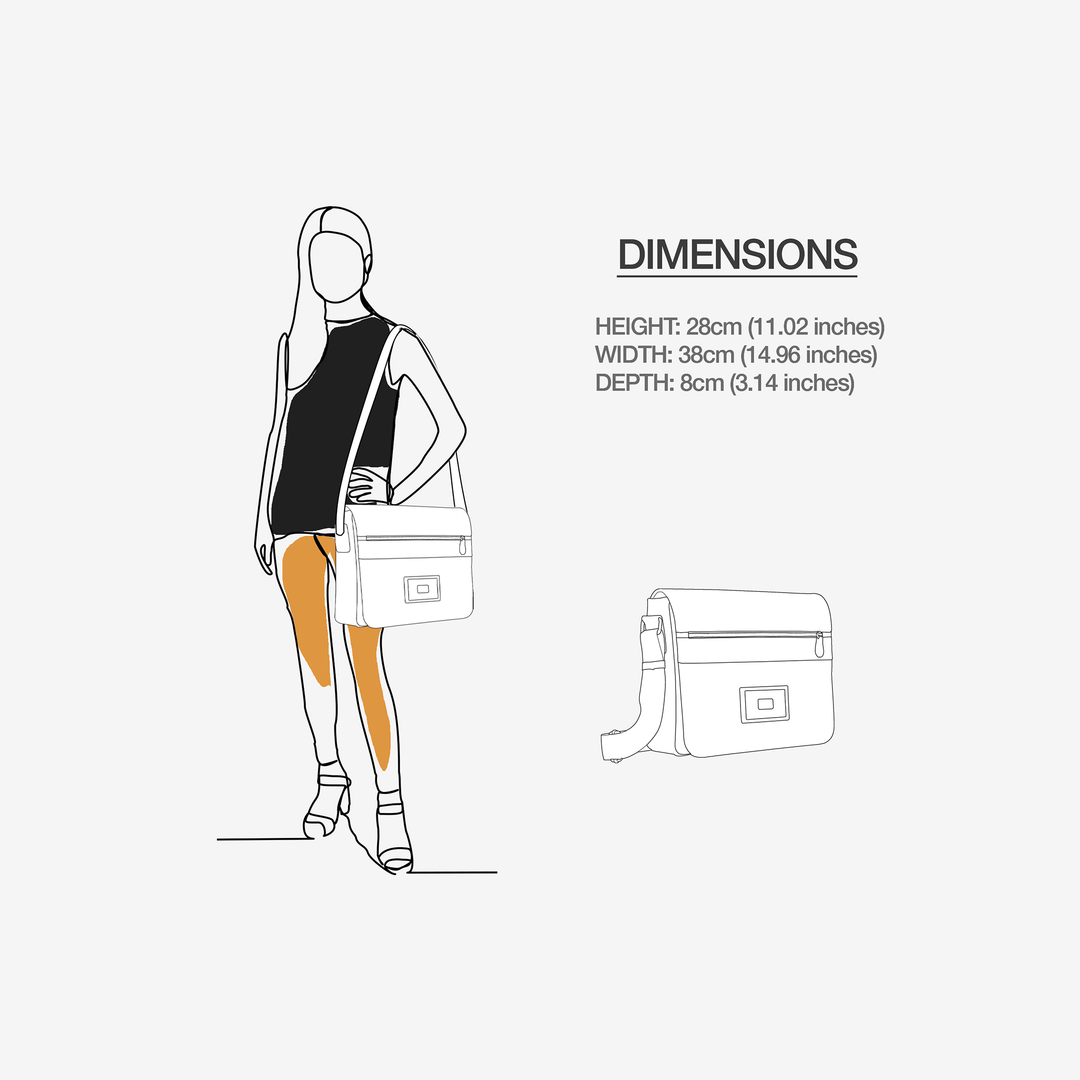 Vegan Designer Messenger Bag 16” | BYMANYC ® New York Luxury Milan Mood