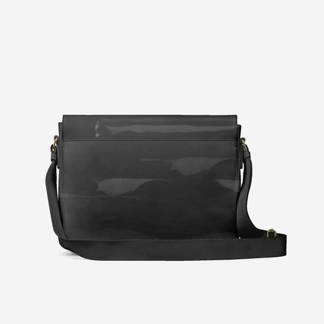 Vegan Gold Messenger Bag 16” | BYMANYC ® New York Luxe Metallic Edition
