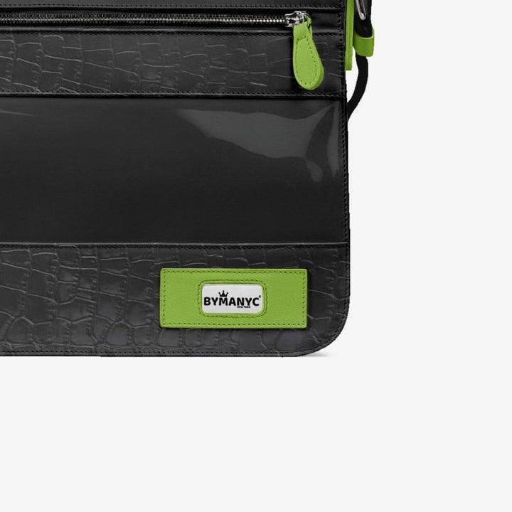 Vegan Urban Stripe Messenger Bag 16” | BYMANYC ® New York Downtown Edge