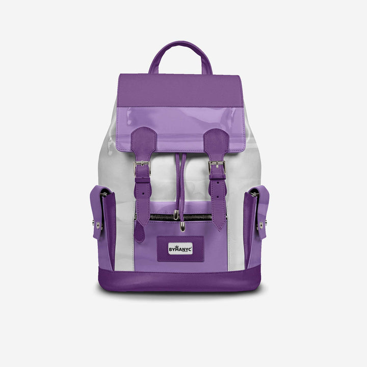 Violet & White Couture Eco Backpack – BYMANYC ® New York (Handmade in Italy)