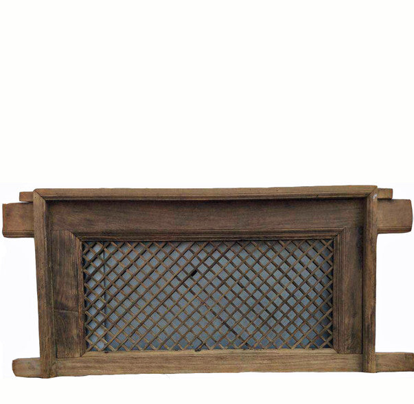 Antique Chinese Screen Window with Mounting Frame