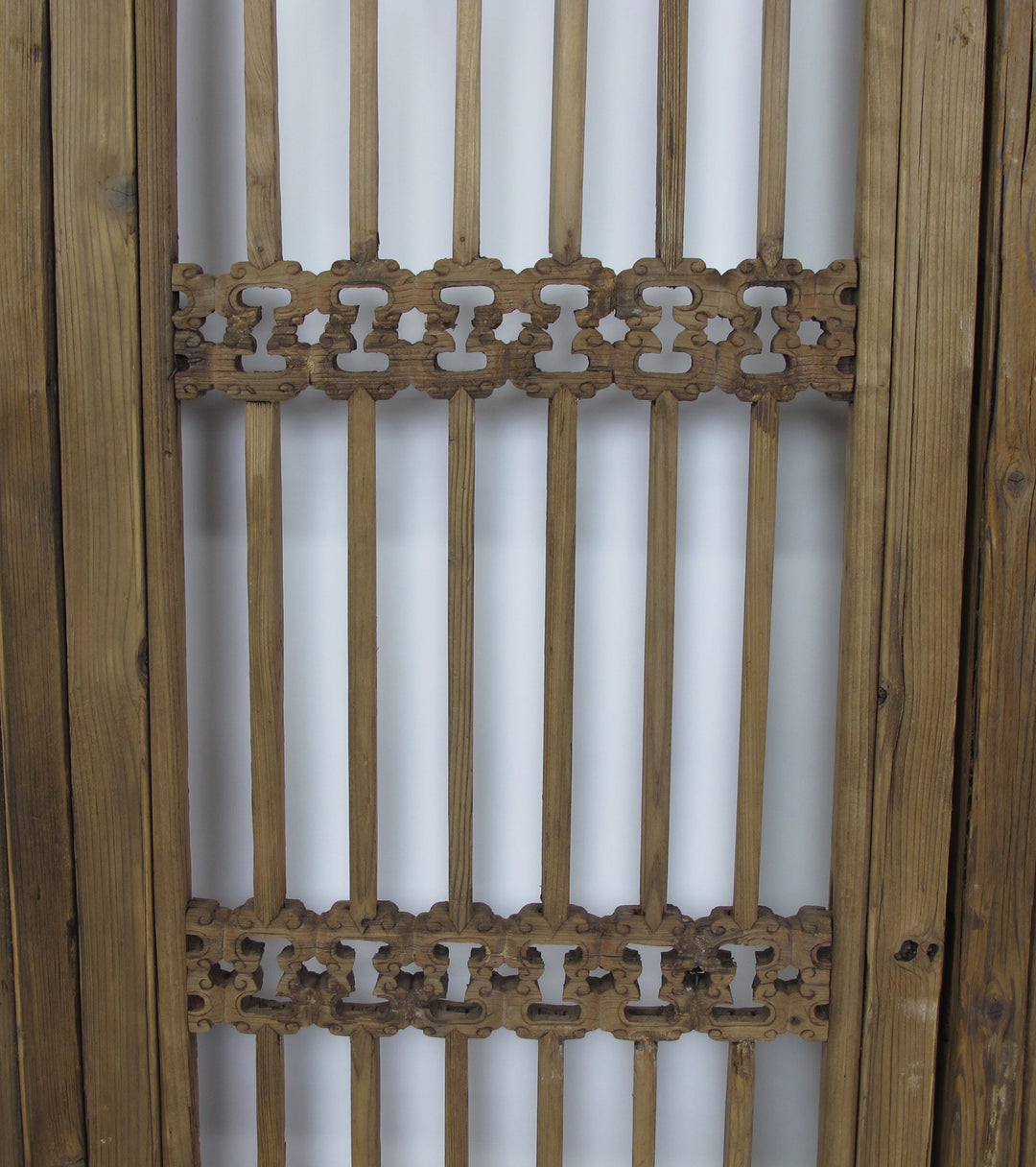 Three Antique Chinese Wood Screen Panels
