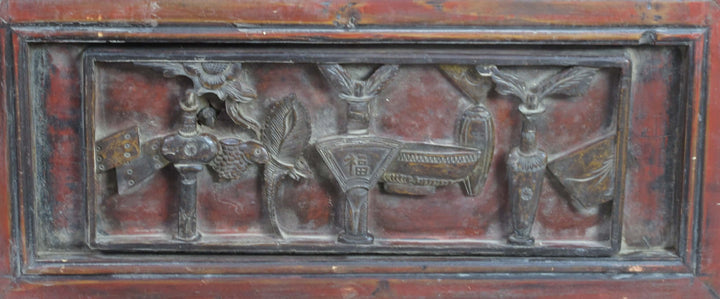 Pair of Hand Carved Antique Chinese Wall Hanging Panel