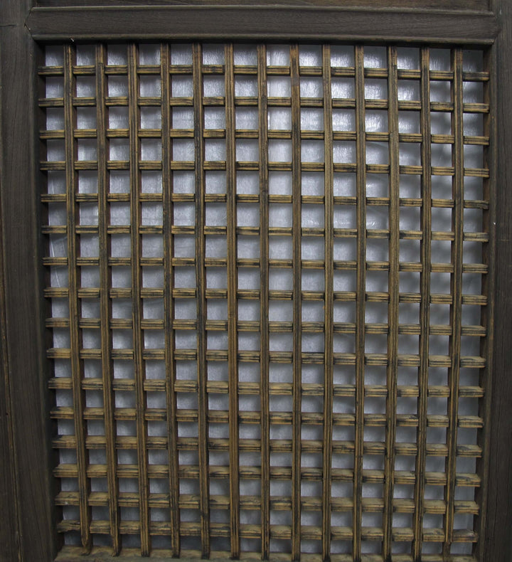 Pair of Antique Chinese Latticed Screen Panel 1
