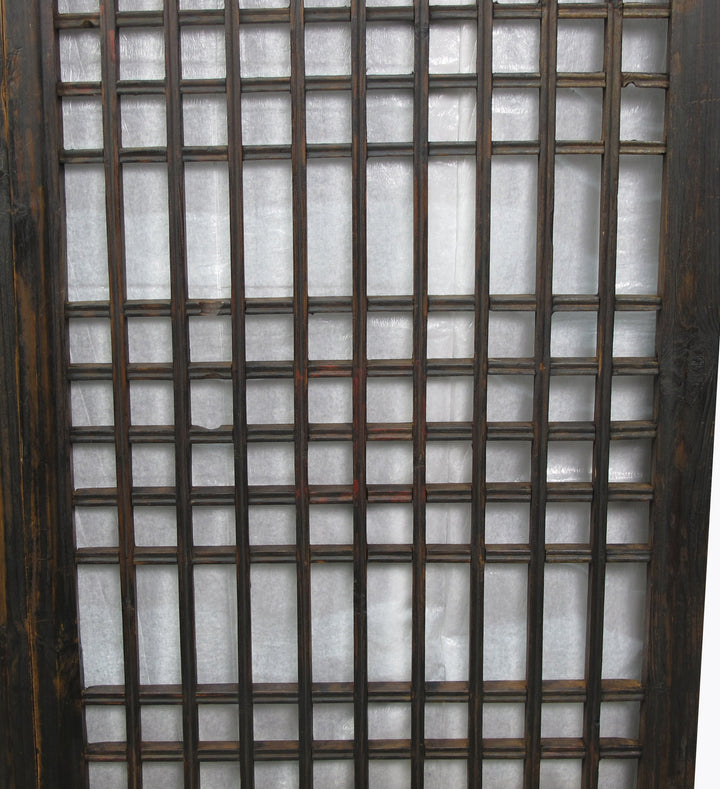 Pair of Vintage Chinese Latticed Screen Panel 1